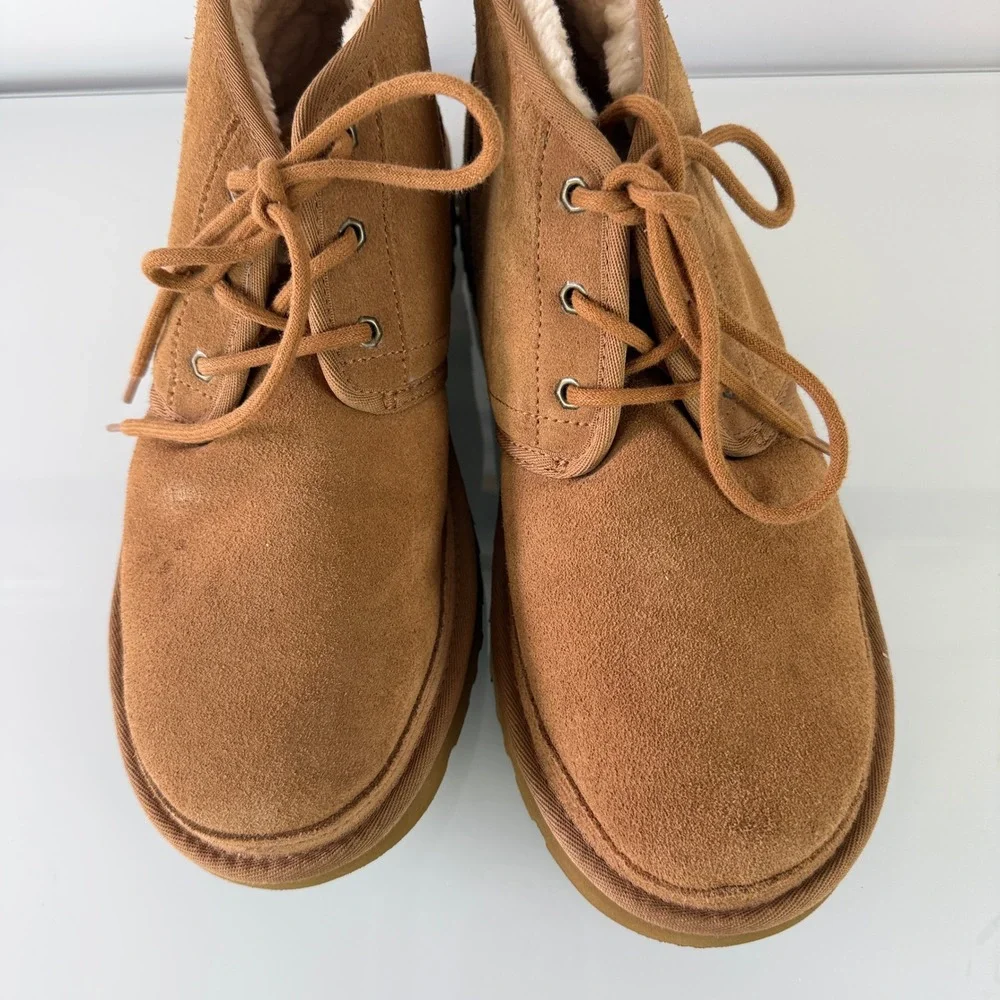 UGG Neumel Chukka Boots Mens Size 12 Chestnut Suede Lace Up 3236